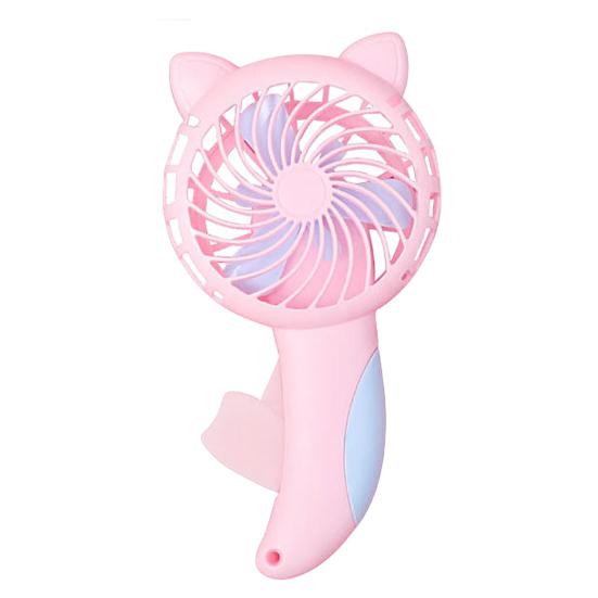 Student Fan Strong Wind Comfortable Grip Cat Design Mini Hand Pressure Fan for Home