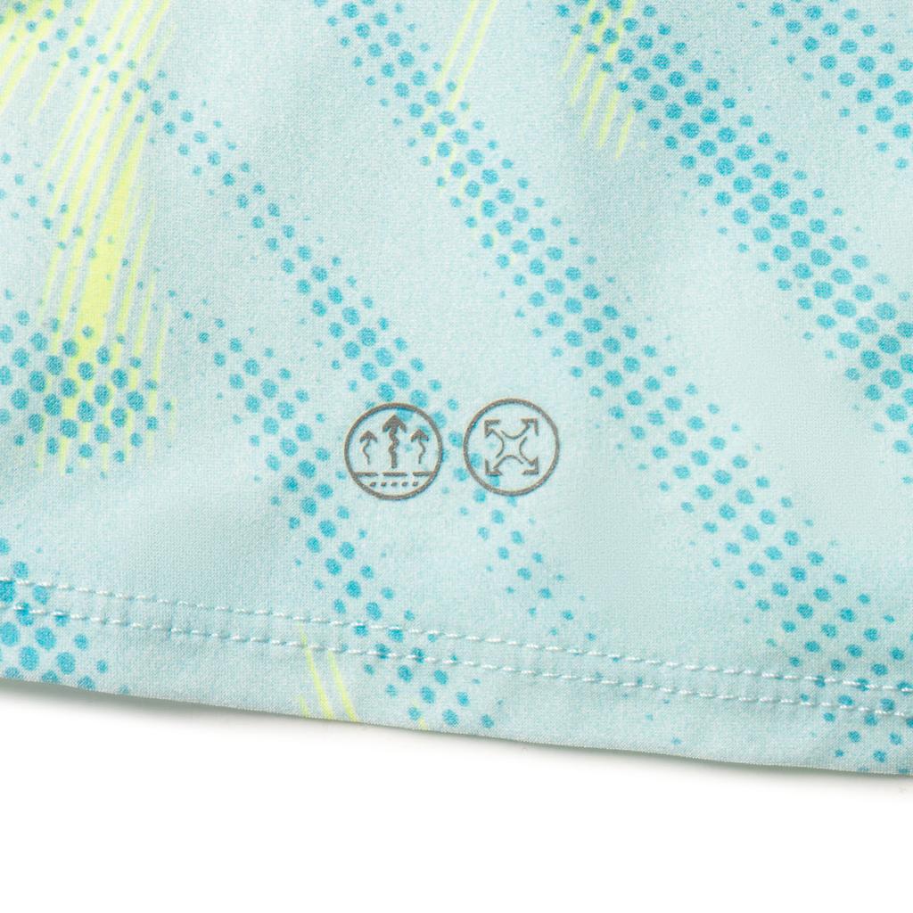 Li-Ning Running Series All-Over Print Breathable Versatile Short Sleeve T-Shirt Women Tops Cloud-Porcelain-Blue ATSV376-2