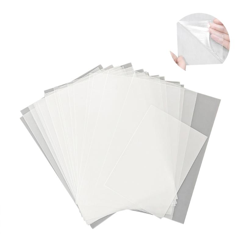 10 Pcs A3/A4 Adhesive Patches Double-Sided Adhesive Film Iron On Patches For DIY Projects And Fabric Decorations