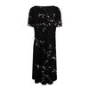Women's Casual Fashion Round Neck Short Sleeve Floral Print Midi Dress