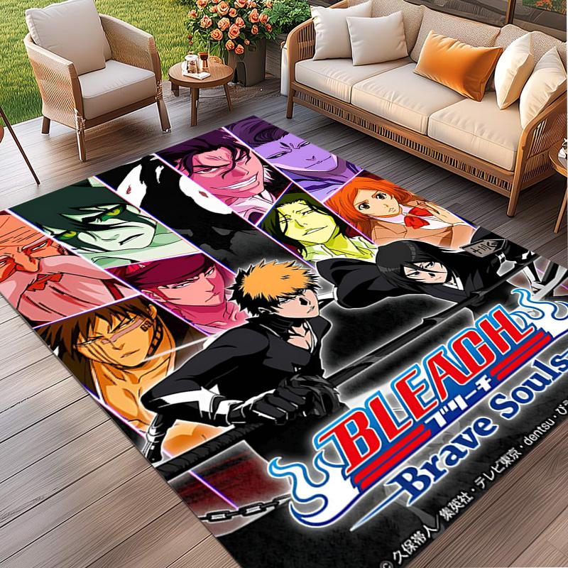 BLEACH Druck Teppich, Waschbarer Boden Teppich, Für Eingangsbereich Wohnheim Waschküche Büro Arbeitszimmer, Heimdeko Geburtstag Weihnachtsgeschenk