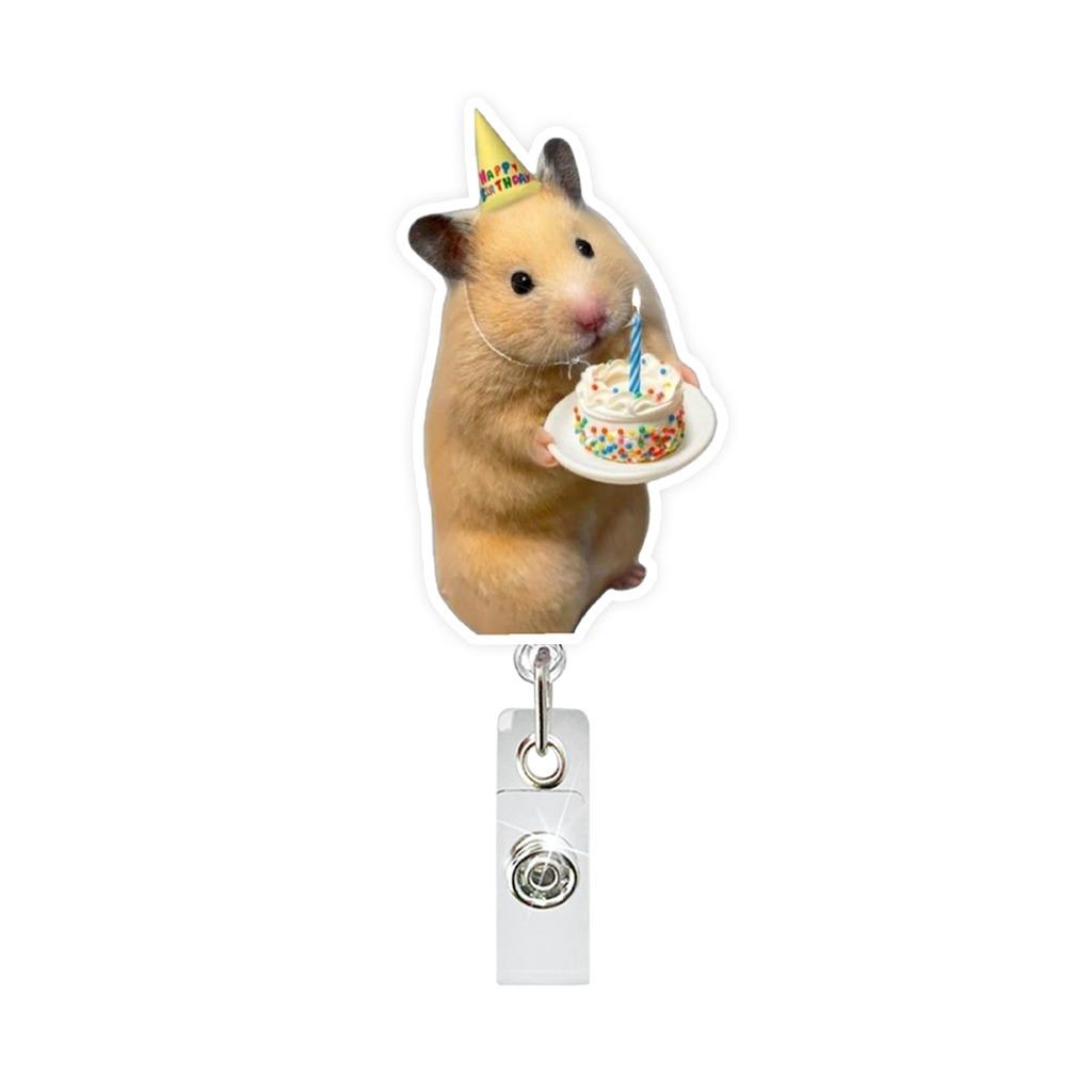 Retractable Badge Reel Retractable Alligator Clip Badge Holder Acrylic Badge Holder Funny For Credential Holding Access Cards