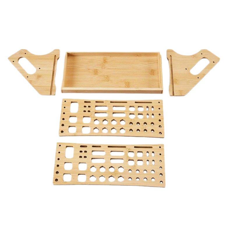 Wooden Tool Organizer with Screwdriver and Scissor Rack