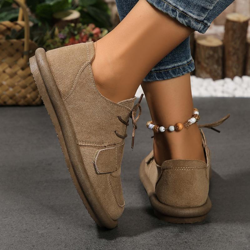 

Women s Shoes on Sale 2025 Brand Lace Up Women s Flats Spring Round Toe Solid Low-heeled Concise Outdoor Casual Flat Loafers 35 покинуть белый