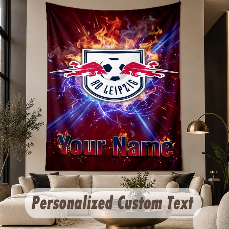 Custom Text Tapestry RB Leipzig FC Print Wall Tapestry Indoor Living Room Wall Decor