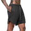 Men's 2-in-1 Workout Running Shorts with Tie Belt, Size M-3XL, Multiple Colors