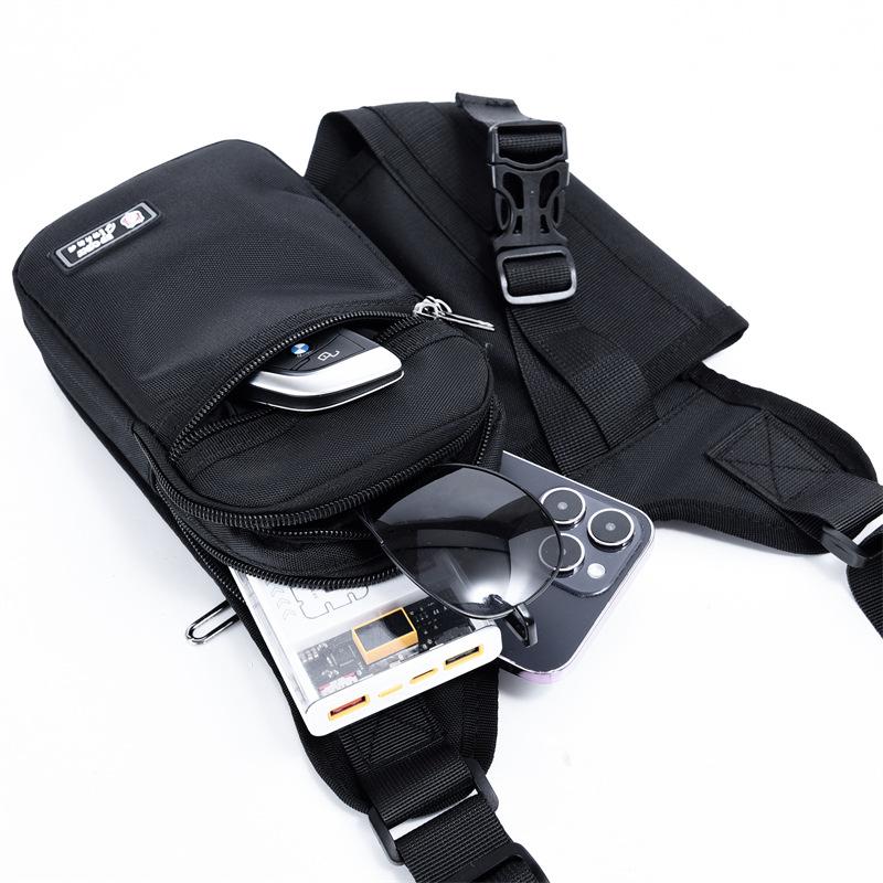 Men's Large Capacity Crossbody Sling Bag - Outdoor Casual Kettle and Mobile Holder, Water Bottle Bag, Oxford Cloth Single Shoulder Bag