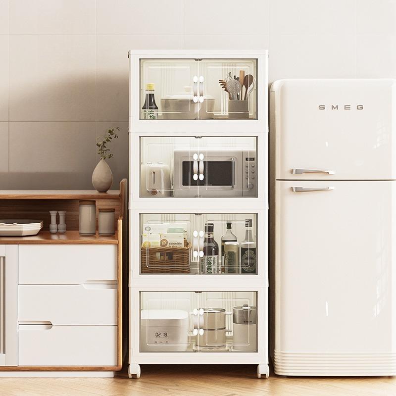 Foldable and Self-installing Shoes, Clothes, Multi-layer Kitchen and Living Room Storage Cabinets, Storage Units