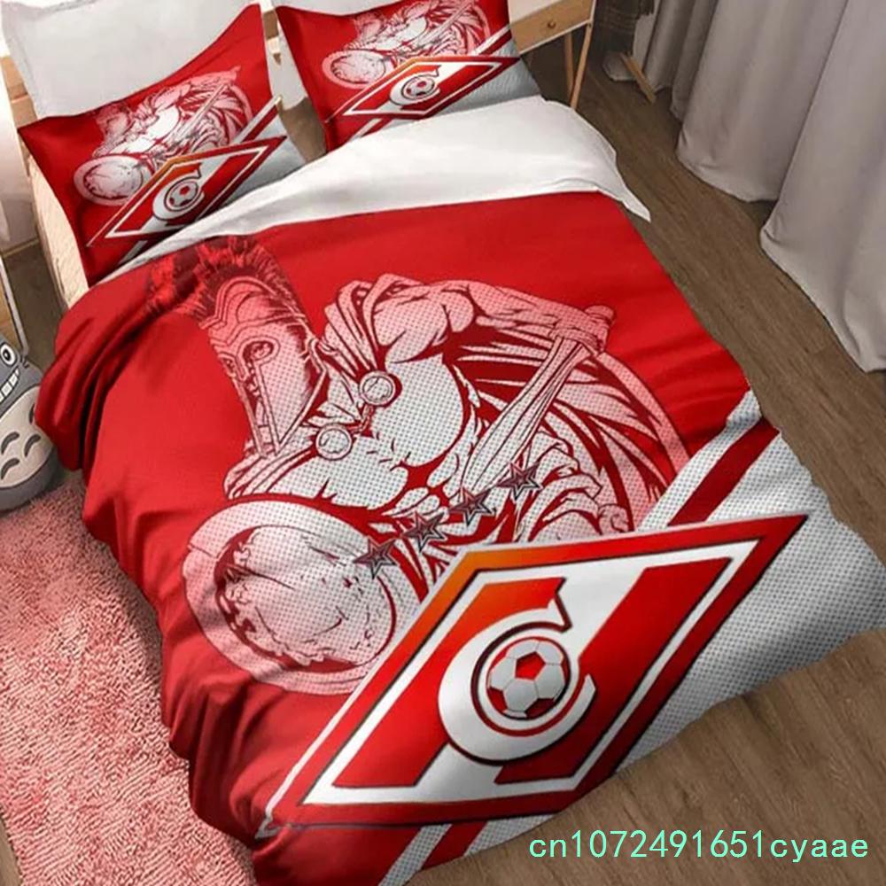 FC Spartak Moscow Football Print Bedding Set Cute Quilt Cover Bed Cover With Pillowcase Custom Bedding