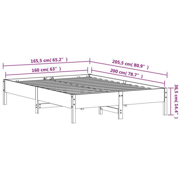 VidaXL Bed Frames, Slat Base On Legs, Indoor Double Bed, Adult Bed, Bedroom Furniture, Modern, 842693