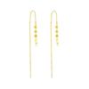 Gold Plated Geometric Square Threader Earrings for Women - Elegant Gift for Girlfriends