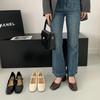 2025 Spring and Autumn New Middle Heel French Niche Mary Jane Thick Heel Single Shoes Women's Retro Word with Square Head Cool