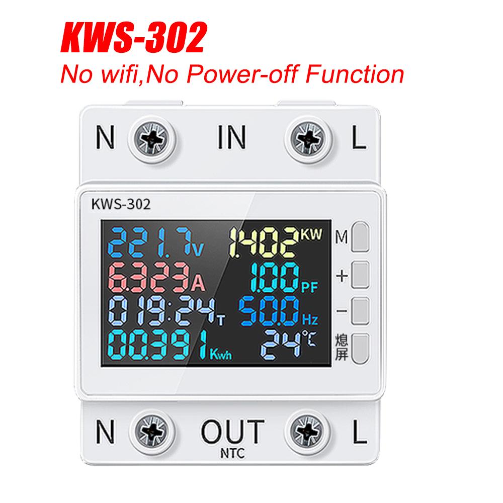 

Tuya 8 in 1 170-270V/63A Power Meter Multi-function 2P AC Energy Power Voltmeter Voltage Amps Watt Kwh Meter Remotely Control