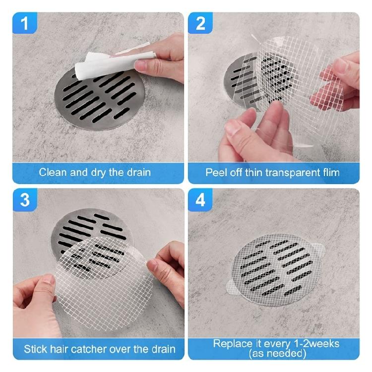 10pcs Anti-blocking Filter Disposables Hair Catcher Floor Drain Stopper Kitchen