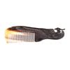 Natural Ox Horn Comb Anti Static Buffalo Combs Mandarin Duck Phoenix Carving Professional Detangling Massage Fine Tooth Comb