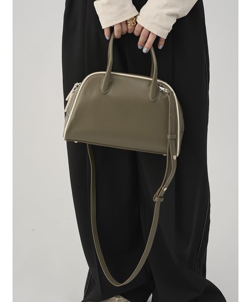 Emi Faux Leather Piping Bag 13WGB254307 OLV Women's