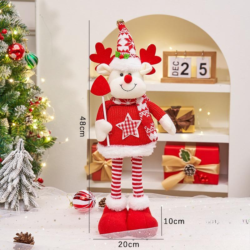 Big Santa Claus Snowman Elk Plush Doll Children Xmas Gift Xmas Tree Ornaments Merry Christmas Home New Year Party Decorations