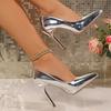 Fashion Women Patent Luxury Women High Heels 2024 New Sexy Pointed Toe Thin Heeled Party Shoes Woman Pumps Dress Shoes Zapatos De Mujer