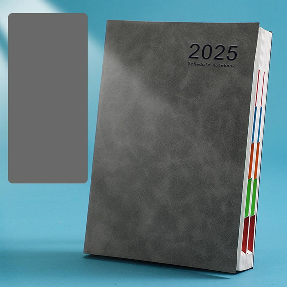 PU 2025 Planner Notebook Thicken Schedule Planner Notepad 2025 A5 Agenda Notebook School Office