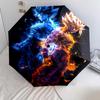 1 PC Automatic Folding Umbrella - Son Goku Pattern Portable Foldable Design With 8 Ribs Christmas Birthday Gifts