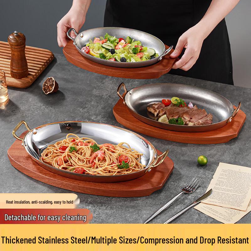 304 Stainless Steel Rose Gold Oval Serving Platter