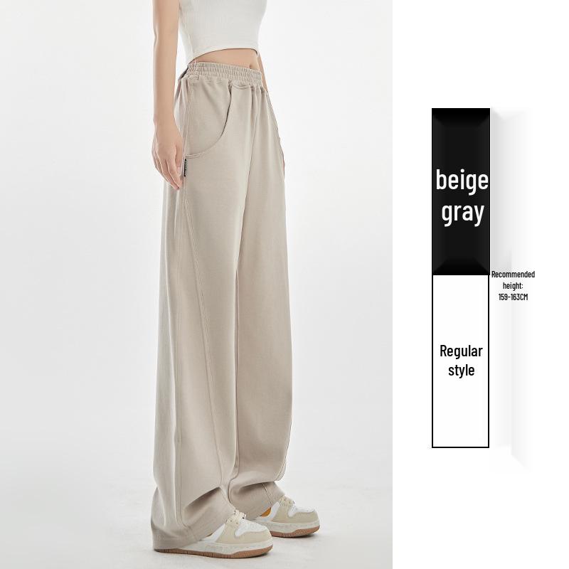 2025 Women's Spring/Autumn Straight Leg Loose Sweatpants - Pear-Shaped, Wide-Leg Casual Banana Pants.
