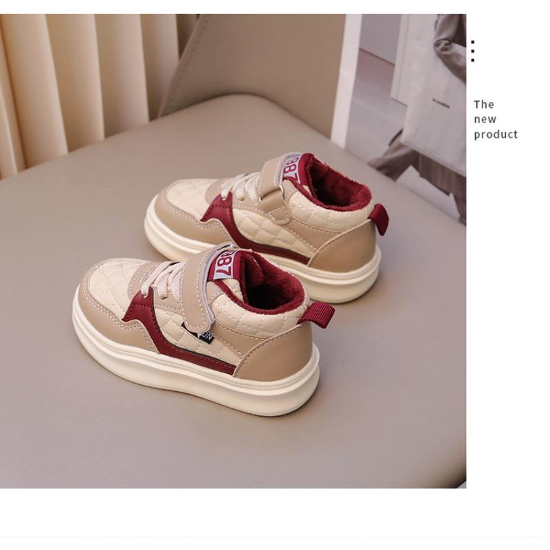 Children's shoes velvet autumn and winter new boys two cotton shoes girls baby high top board shoes children's sports shoes
