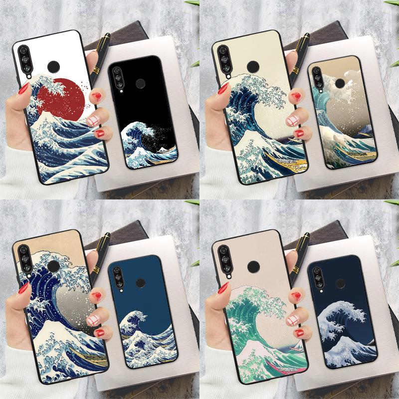 Den stora vågen vid Kanagawa För Huawei Nova Y91 Y60 Y70 Y90 Y61 3i 7i 8i 11i Nova 11 9 10 SE P20 P40 Lite P30 Pro Fodral