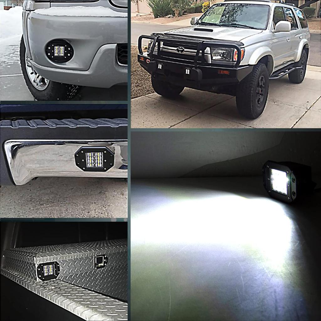 RIGIDON Work Light, 5-Inch 42W, Set of 2, LED Bar Light, Car LED, Wide
