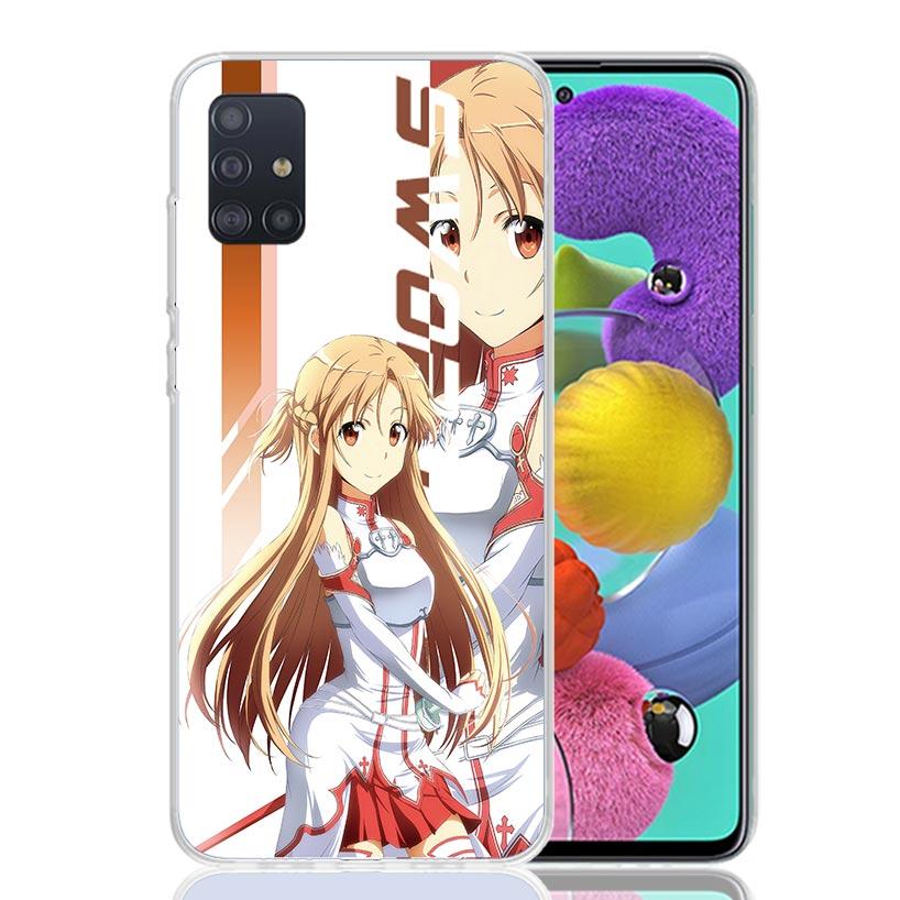 Anime Sword Art Online SAO Phone Case for Samsung Galaxy A52 A51 A50S A12 A22 A32 A72 A10S A30S A31 A71 Note 20 Ultra 10 Plus S1