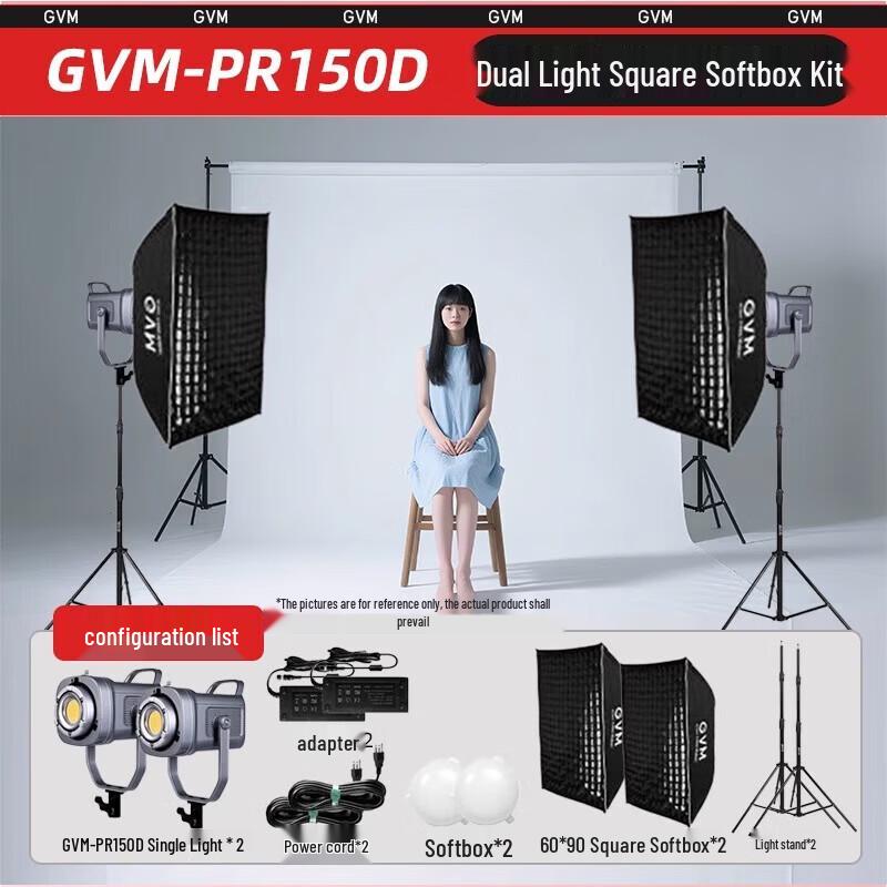 GVM 150W RGB LED Video Light Dual Set