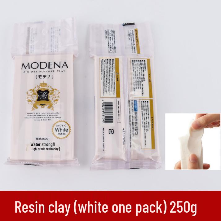 Ladoll White Air-Dry Clay Kit 500g - No-Bake DIY Stone Clay for Figures