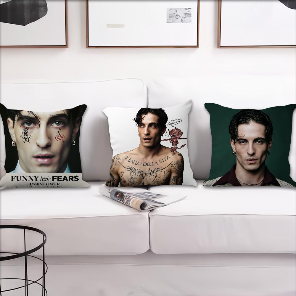 Rock Singer DDamiano David cushion cover Pillow Case Square Cushion Room Bedroom Headboard Sofa Living Backrest Nap Time