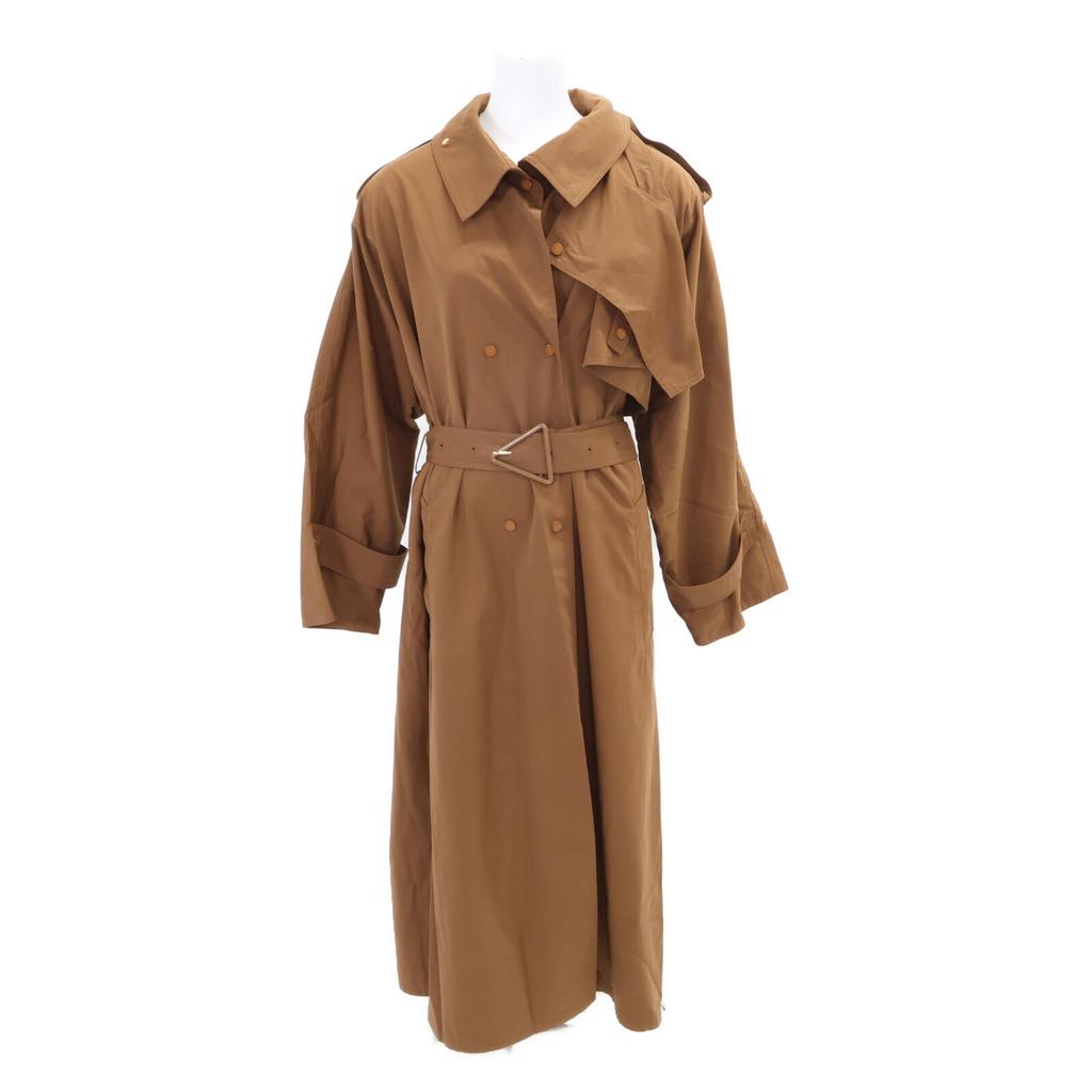 BOTTEGA VENETA [Excellent Condition/Domestically Authorized] 612051 2020 PRESPRING Snap Button Trench coat 38 BrownUsed