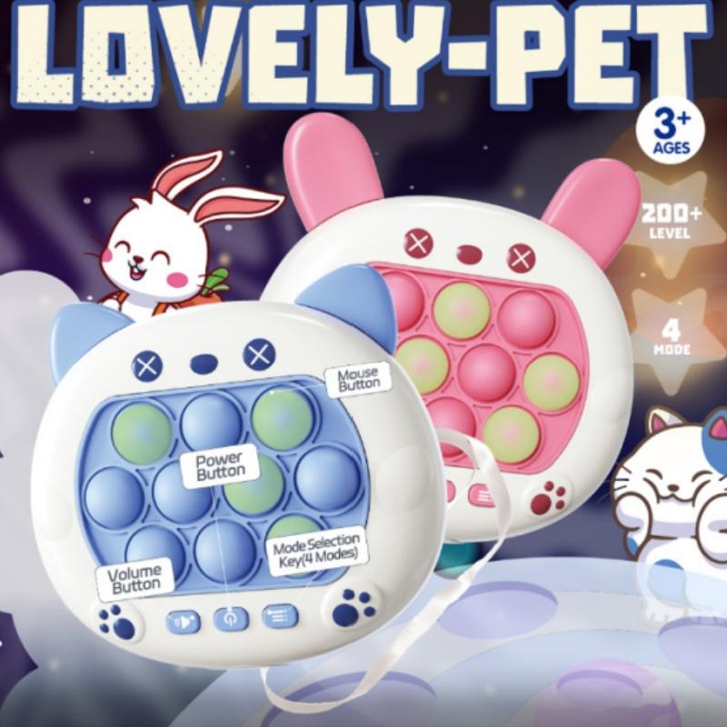 Pop Light Fidget Game Quick Push Bubble Game Uchwyt Zabawki Chłopcy i dziewczęta Zabawki antystresowe z automatem do gier LED Łagodzą zabawki stresowe