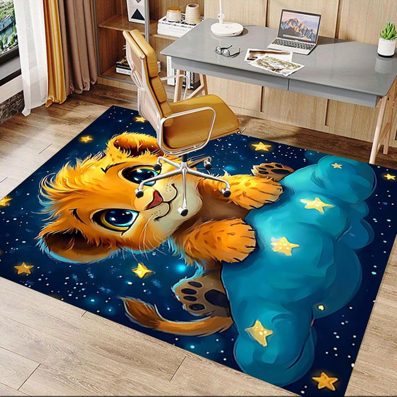 1 Stück Löwenbaby Wolke Extra Groß Rutschfeste Bodenteppich, Büro, Familie, Schlafzimmer, Studio - Großer TeppichJ0414
