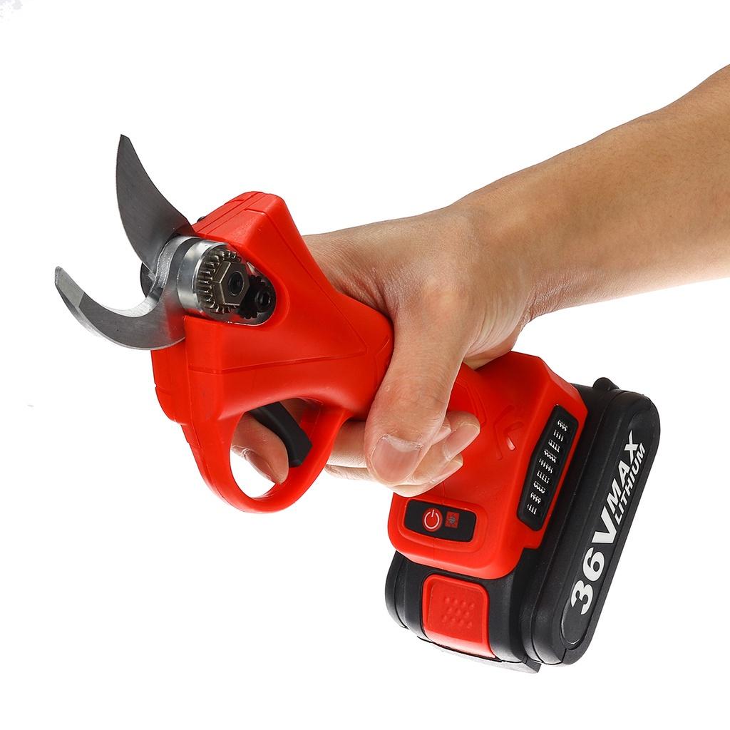 25mm 36V Cordless Electric Branch Scissor Pruning Shear Pruner Ratchet w/Battery