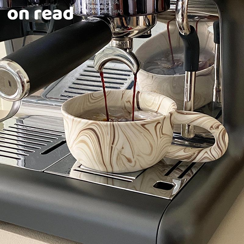 Ink Cup Ripple Water Ripple Ceramic Coffee Cup Household Water Cups Creative Flowing Cloud Ink Makeup Cups Kitchen Drinkware Mug