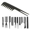 10pcs   Set Professional Hair Styling Combs Salon Barber Combs for Different Functions