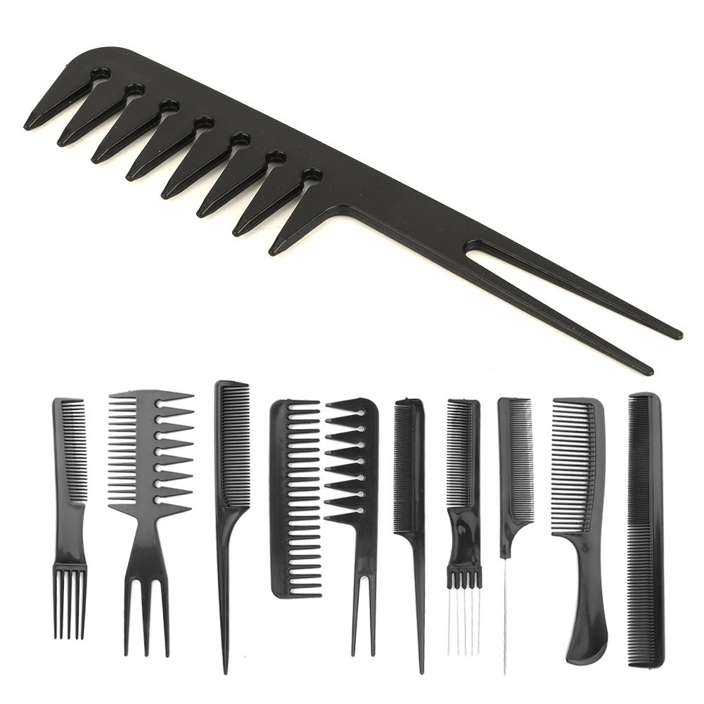10pcs   Set Professional Hair Styling Combs Salon Barber Combs for Different Functions