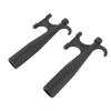 2PCS Nylon Boat Hook Attachment Black Boat Hook Floating Attachment Replacement for Mooring Docking Yacht Kayak