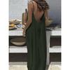 New Women's Suspender Coat Backless Loose Loungewear Dress