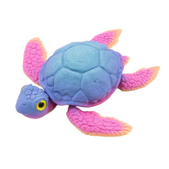 3D Printed Turtle Figurine Movable Joints Turtle Figure Articulated Sea