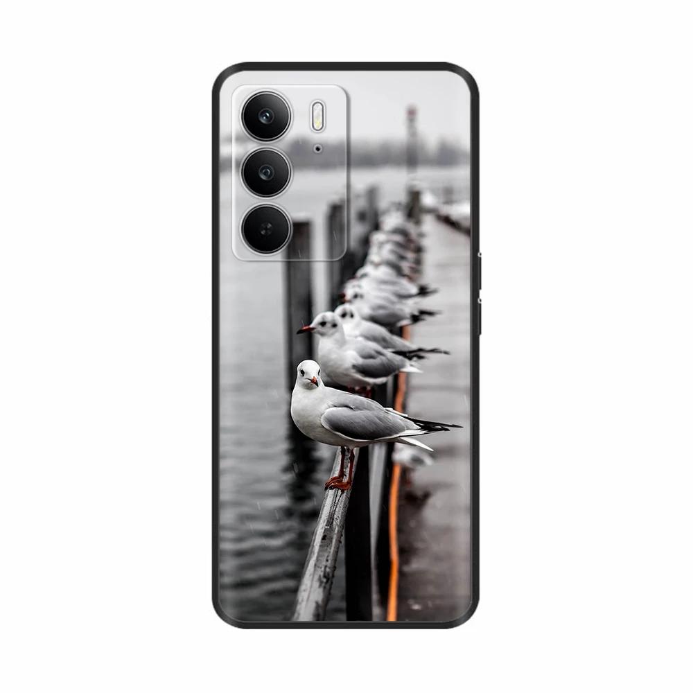 Für Realme C75 4G Hülle Niedliche Herzblumen Bemaltes TPU Cover Weiche Dünne Handyhülle Für Oppo Realme C75 C 75 Fundas Coque Bumper