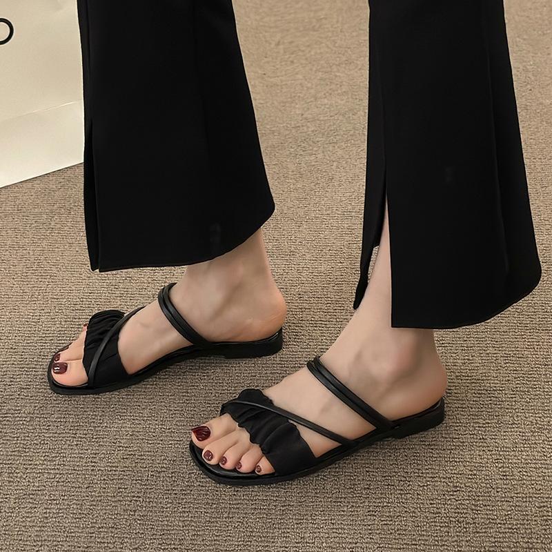 Fairy wind flat sandals female summer fashion with skirt new high-end beach sandals