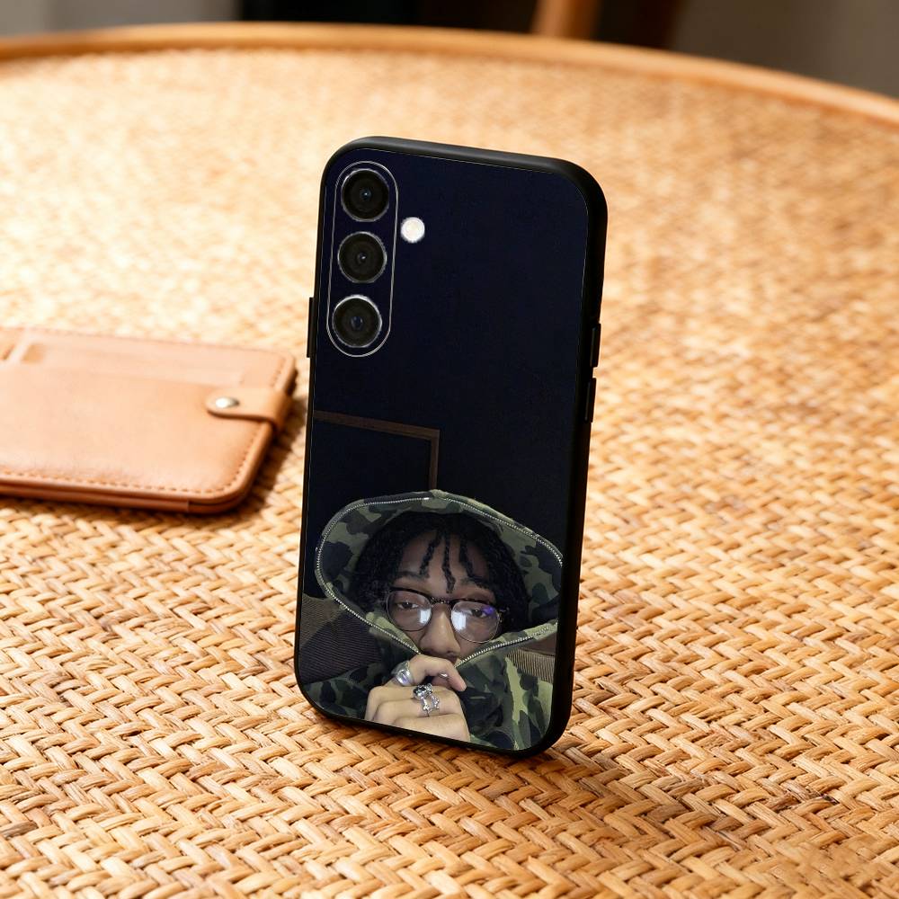 L-Lil T-Tecca Phone Case For Samsung A73,72,71,53,52,51,22,91,80, Soft Black Cover