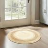 Tappeto Rotondo Blu Morbido – Tappeto d'Ingresso a Pelo Corto Antiscivolo per Cucina, Bagno e Cameretta
