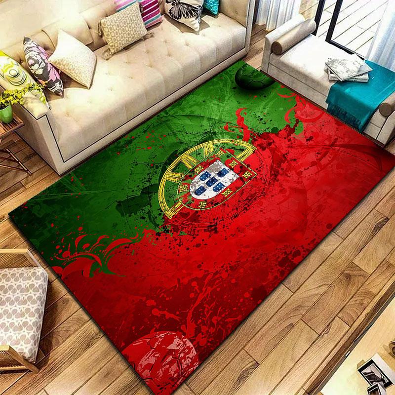 Portugal National Football Team Carpet Rug for Living Room Bedroom Home Sofa Decoration,Kids play Non-slip Floor Mat