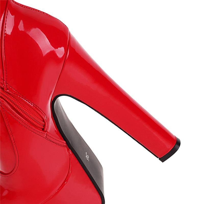 Super High Boots Women Winter Shoes 17cm High Heels Over the Knee Boots Platform Long Stripper Fetish Shoes Lady Large Size 46