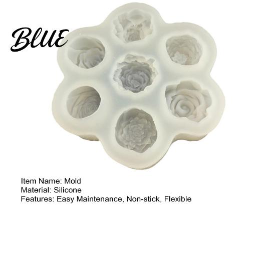 Nonstick Pastry Molds for Baking Rose Peony Silicone Mold 7 Cavities Mold Making Cake Professional Chocolate Candle Soap Non Stick Flexible